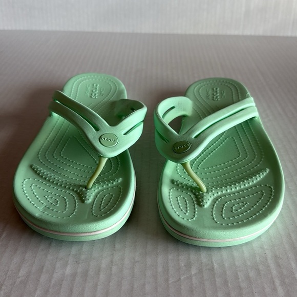Crocs Mint Green Crocband Flip Flops - Picture 6 of 11